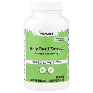 Vitacost, Extrait de tulsi, 180 capsules (400 mg pièce)