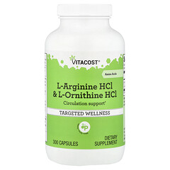 L-Arginine HCl & L-Ornithine HCl, 300 Capsules