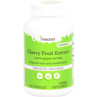 Vitacost, Extrato da Fruta de Cereja, 180 Cápsulas (500 mg por Cápsula)