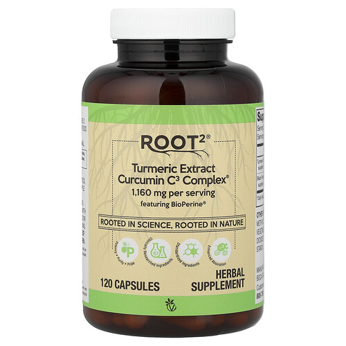 Vitacost, Root2®, Turmeric Extract Curcumin C3 Complex®, 120 Capsules