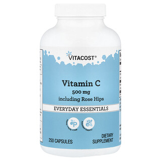 Vitacost, Everyday Essentials, Vitamin C Including Rose Hips, 250 Capsules