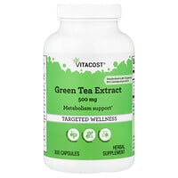 Vitacost, Extrato de Chá Verde, 500 mg, 300 Cápsulas