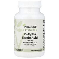 Vitacost, Kyselina R-alfa-lipoová, 210 mg, 60 kapsúl