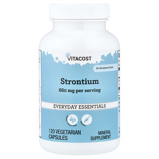 Vitacost, Strontium, 120 pflanzliche Kapseln (340 mg pro Kapsel)