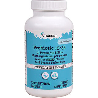 Vitacost, Probiotic 15-35 With NutraFlora® FOS, 120 Vegetarian Capsules