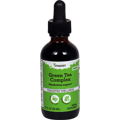 Vitacost Green Tea Complex Alcohol Free 2 fl oz 59 ml