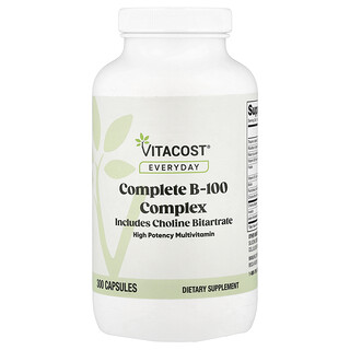 Vitacost, толық В-100 кешені, 300 капсулалар