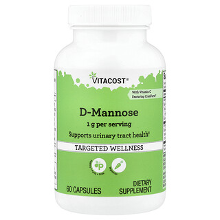 Vitacost, D-mannose, vitamine C et CranForte®, 60 capsules