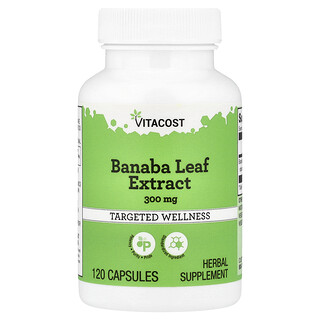 Vitacost, Extrait de feuille de Banaba, 300 mg, 120 capsules