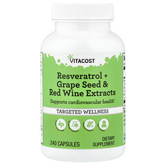 Resveratrol + Grape Seed & Red Wine Extracts, 240 Capsules