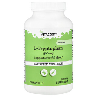 Vitacost, L-Tryptophan, 500 mg, 240 Capsules