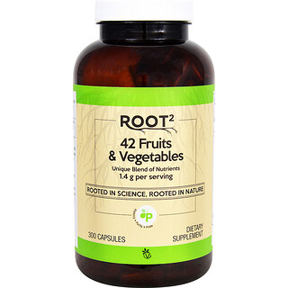 Vitacost‏, Root2® ، 42 نوعًا من الفواكه والخضراوات ، 300 كبسولة