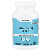 Vitacost, Vitamin D3 & K2 Melts, Natural Cherry, 60 Tablets