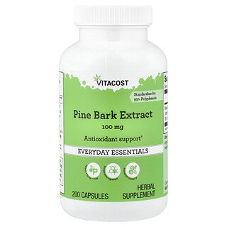 Vitacost, Pine Bark Extract, 100 mg, 200 Capsules