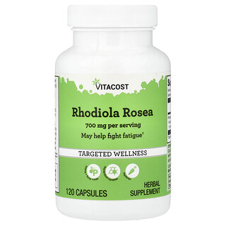 Vitacost, родиола розовая (Rhodiola rosea), 120 капсул (350 мг в 1 капсуле)