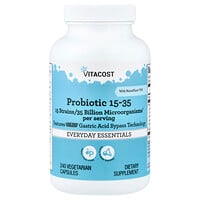 Vitacost, Suplemento esencial para todos los días, Probiótico 15-35 con FOS NutraFlora®, 240 cápsulas vegetales