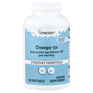 Vitacost, Everyday Essentials, kwasy omega-3, 120 miękkich kapsułek