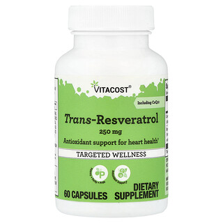Vitacost, Trans-Resveratrol Including CoQ10, 60 Capsules