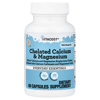 Vitacost, Calcio y magnesio quelados con vitamina D3, 60 cápsulas