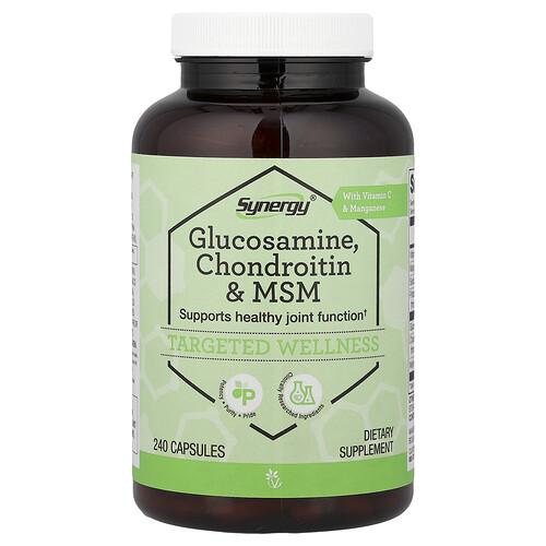 Vitacost, Synergy®, Glucosamine, Chondroitin & MSM With Vitamin C & Manganese, 240 Capsules