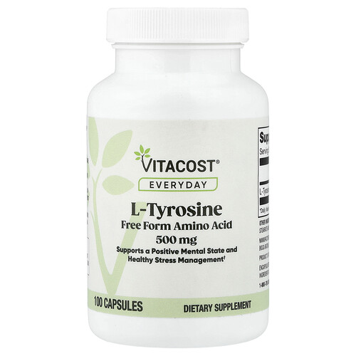 Vitacost, Everyday, L-Tyrosine, 500 mg, 100 Capsules