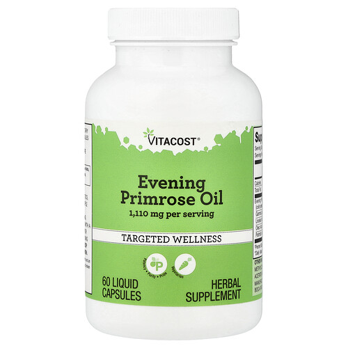 Vitacost, Evening Primrose Oil, 60 Liquid Capsules