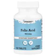 Everyday Essentials, Folic Acid, 800 mcg, 250 Tablets