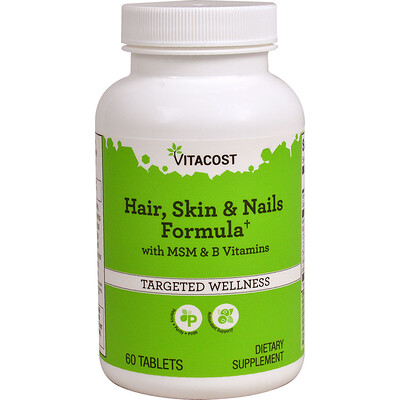 Vitacost Hair Skin  Nails Formula With MSM  B Vitamins 60 Tablets