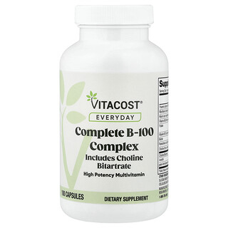 Vitacost, Everyday, Complesso completo B-100, 100 capsule