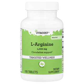 Vitacost, L-arginina, 1000 mg, 100 comprimidos