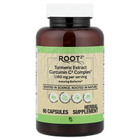 Vitacost, Root2®, Extracto de cúrcuma Complejo de curcumina C3®, 60 cápsulas