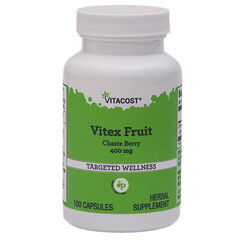 Vitex Fruit Chaste Berry, 400 mg, 100 Capsules
