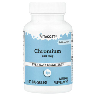 Vitacost, Chromium, 200 mcg, 100 Capsules