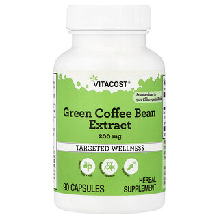 Vitacost, Green Coffee Bean Extract, 200 mg, 90 Capsules