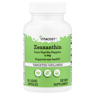 Vitacost, zeaxantină, 60 de capsule lichide