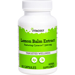 Lemon Balm Extract Featuring Cyracos®, 300 mg, 60 Capsules