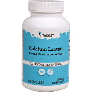 Vitacost, Calcium Lactate, 100 Capsules