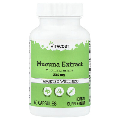 Vitacost, Mucuna Extract, 334 mg, 60 Capsules