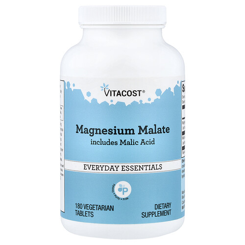 Vitacost, Magnesium Malate Includes Malic Acid, 180 Vegetarian Tablets