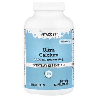 Vitacost, Everyday Essentials, Ultra Calcium With Vitamin D3, 120 Softgels