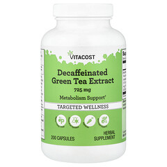 Decaffeinated Green Tea Extract, 725 mg, 200 Capsules