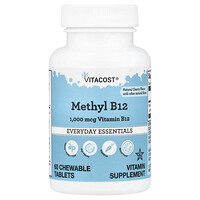 Vitacost, Metyl B12, naturligt körsbär, 1 000 mcg, 60 tuggtabletter