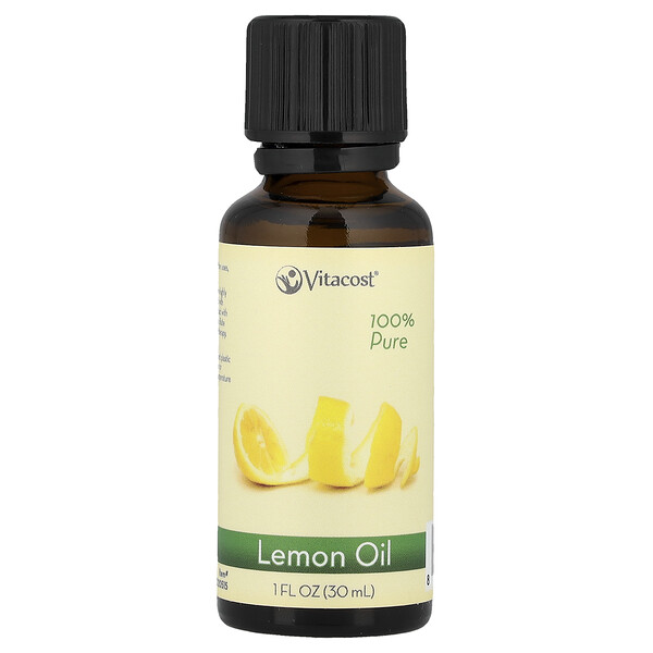 Vitacost 100% Pure Lemon Oil, 1 fl oz (30 ml)