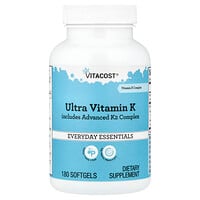 Vitacost, Everyday Essentials, Ultra Vitamin K con Advanced K2 Complex, 180 capsule molli