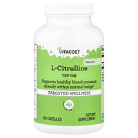 Vitacost, L-Citrullin, 750 mg, 180 kapsler