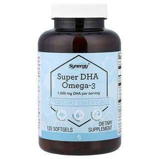 Vitacost, Synergy®, Super DHA Omega-3, 120 mjukgeler