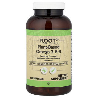 Vitacost, Root2®, Oméga-3-6-9 d'origine végétale, 180 capsules à enveloppe molle