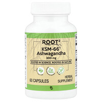 Vitacost, ROOT², Ginseng indiano KSM-66®, 300 mg, 60 capsule