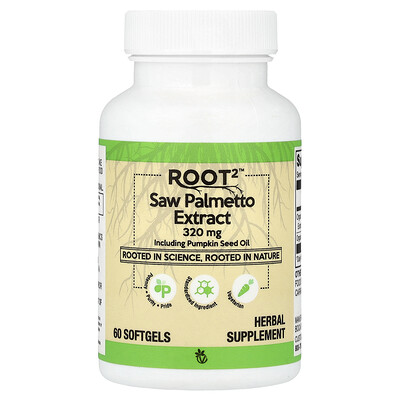Vitacost, Root2™, Saw Palmetto Extract Including Pumpkin Seed Oil, 60 Softgels