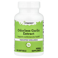 Vitacost, экстракт чеснока без запаха, 100 капсул (5 мг в капсуле)